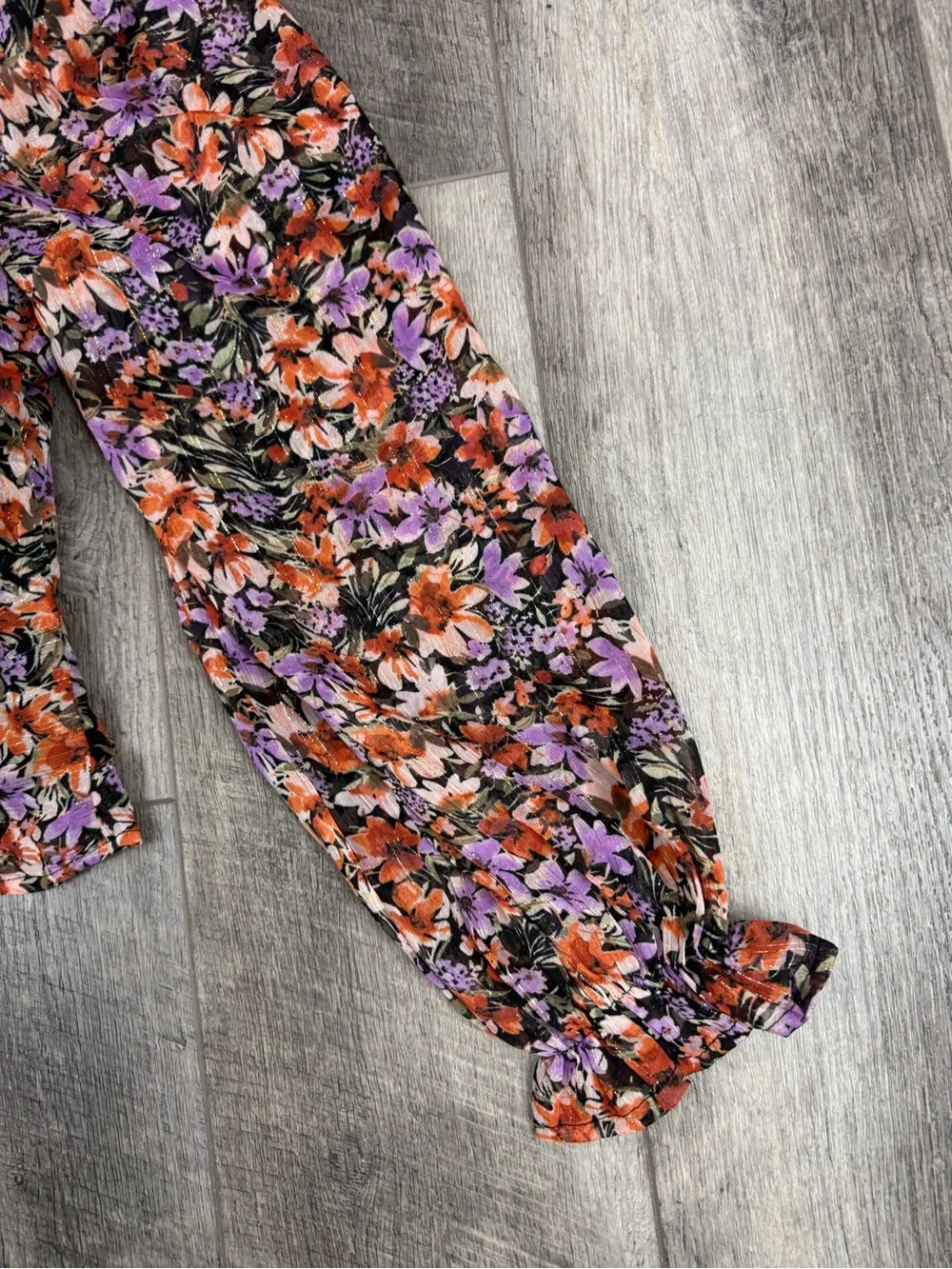 ASTR Black Floral Blouse‎